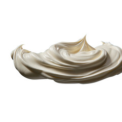 Mayonaisse or whipped cream isolated transparent, generative AI