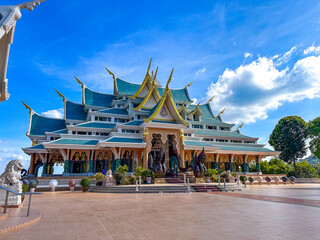 Aerial view of Wat Pa Phu Kon in Loei, Thailand - obrazy, fototapety, plakaty