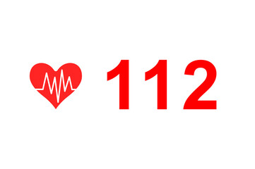 Hintergrund 112 mit einem EKG
