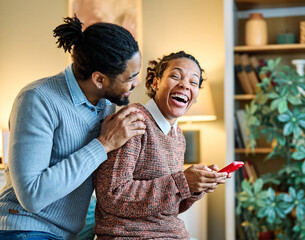 woman man young couple phone smartphone technology online phone mobile happy communication shopping together smiling love using internet connection