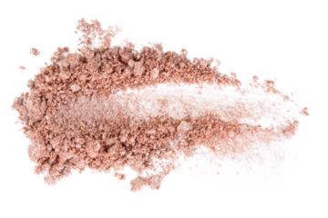 Broken eye shadow stroke isolated on a transparent background.