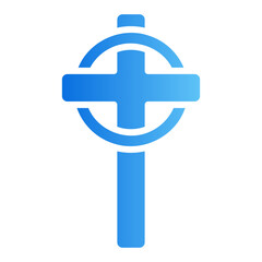 Fototapeta premium celtic cross gradient icon