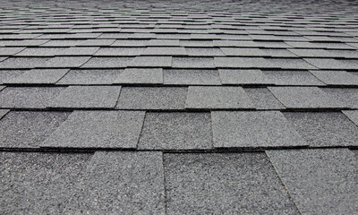 Rectangle gray shingle tile closeup