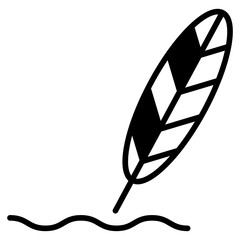 Quill solid glyph icon