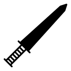 Sword solid glyph icon