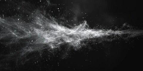 A captivating black and white photo showcasing a mesmerizing smoke trail. Perfect for adding an artistic touch to any project - obrazy, fototapety, plakaty