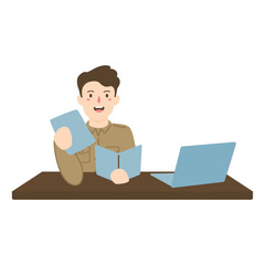 PNS character thinking about something