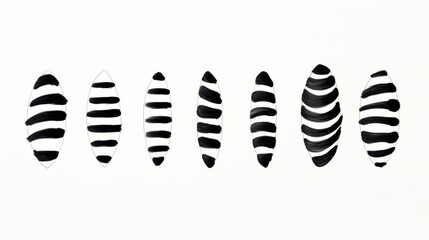 Minimalistic pattern of black lines in vector style