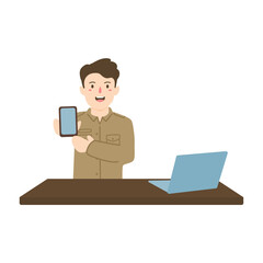 PNS character Indonesia civil servant worker