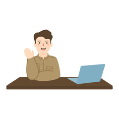 pns pegawai negeri sipil civil servant government employee hand gesture