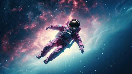 Fototapeta premium astronaut in space. Generative Ai