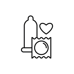 condom icon vector love sign safe sex 