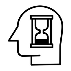 Thinking Time solid glyph icon