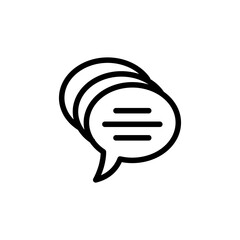 comments icon or logo design isolated sign symbol vector illustration - high quality line style vector icon