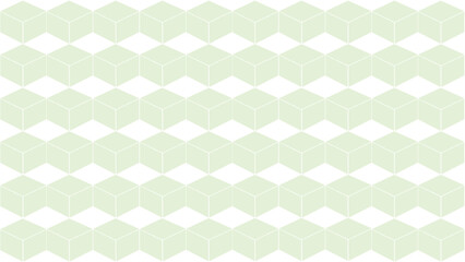 Green background with rhombus and cubes