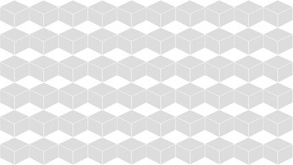 Grey background with rhombus and cubes