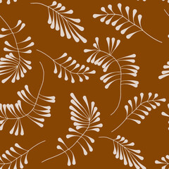 Modern floral print. Seamless pattern. Hand drawn style.
