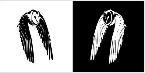 Illustration vector graphics of owl icon