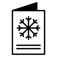 Christmas Card solid glyph icon
