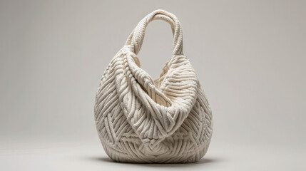 Whirling Elegance, Sculptural White Bag Exudes Timeless Beauty and Contemporary Style