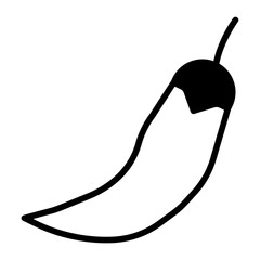 Chili solid glyph icon