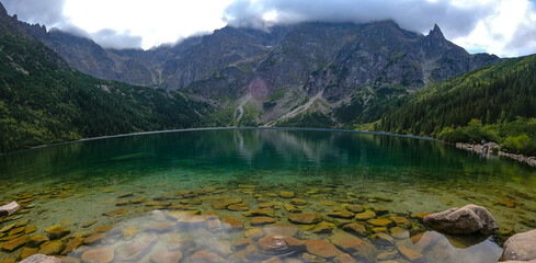 mountain lake mountain peak Morskie Oko Zakopane Poland view landscape © Андрей Трубицын