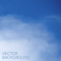 Clouds in the blue sky. Vector illustration