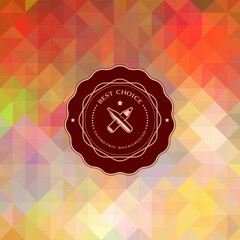 Geometrical abstract background with a label