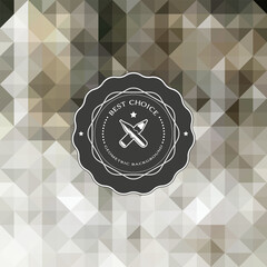 Geometrical abstract background with a label