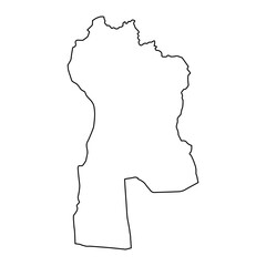 Bayankhongor province map, administrative division of Mongolia. Vector illustration.