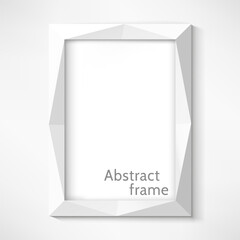 White abstract frame. Vector illustration
