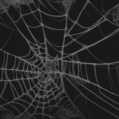 spider web with dew drops