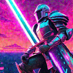 Knight in Shining Armor with a Broadsword