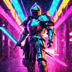 Knight in Shining Armor with a Broadsword