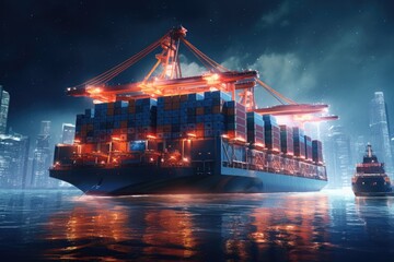 Industrial Container Cargo Ships