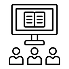 Fototapeta premium Online Training line icon