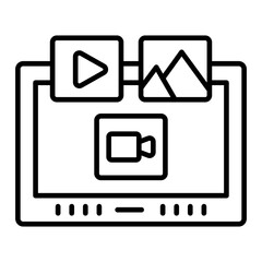   Multimedia line icon