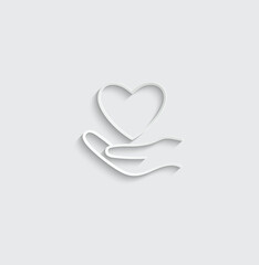 heart icon. love symbol  vector