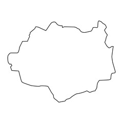 Dundgobi map, administrative division of Mongolia. Vector illustration.
