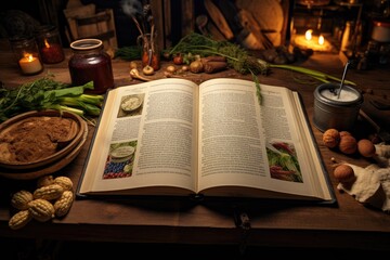 Naklejka na ściany i meble The Farmer Cookbook and Recipes from the Land