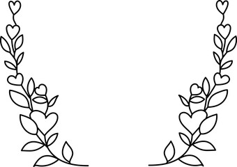 Valentine's Gnomes Cute hand drawn cartoon. cute leaves flowers