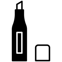 Marker pen solid glyph icon