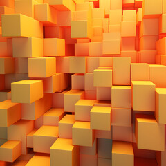 Abstract Wallpaper with Dynamic Orange 3D Cube Patterns,,
Engaging the Senses with Orange 3D Cube Patterns