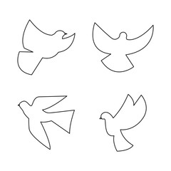 dove, birds stencil