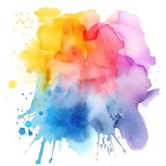 Paint stains in watercolor