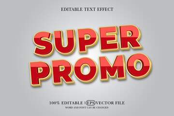 Super promo sale. Typography premium editable text effect