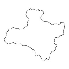 Zavkhan province map, administrative division of Mongolia. Vector illustration.