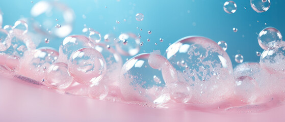 macro shot of bubbles in water, abstract background