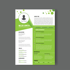 Modern resume portfolio or CV template
