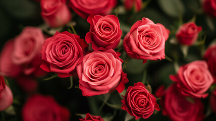 Obraz premium A bouquet of roses ready for a Valentine's Day gift, ai generative